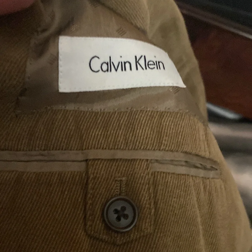 Men's Calvin Klein Dark Tan Blazer Size 50L - Picture 6 of 8